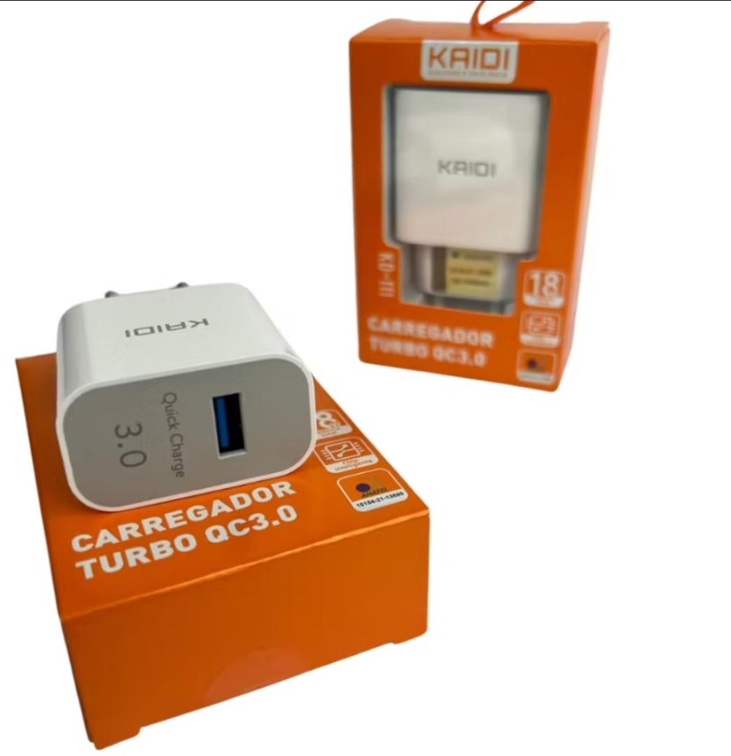 CARREGADOR FONTE USB KAIDI TURBO KD-111