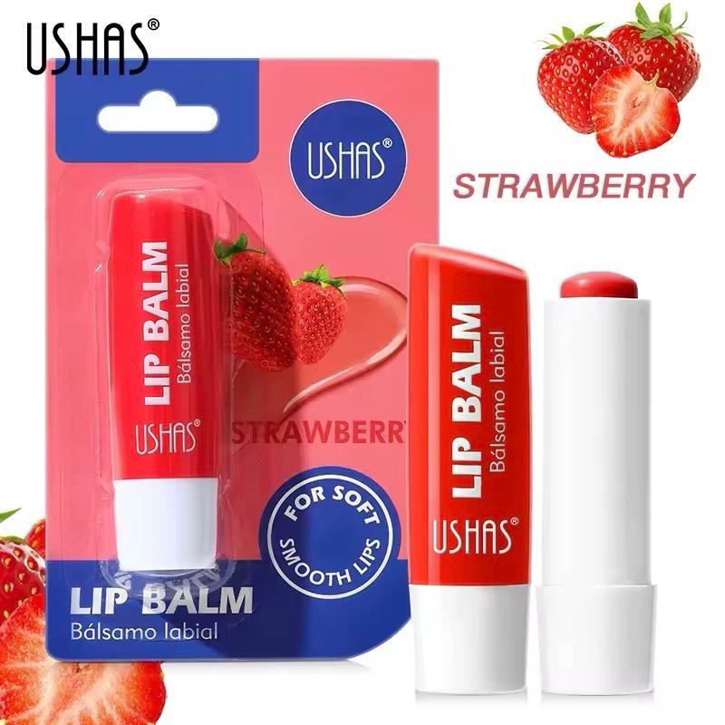 Bálsamo hidratante para labios, tono fresa. Ushas