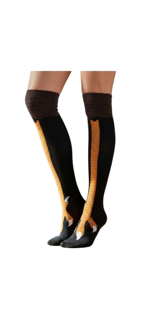 Miniatura 2 de Meia longa Pé de frango (marrom)