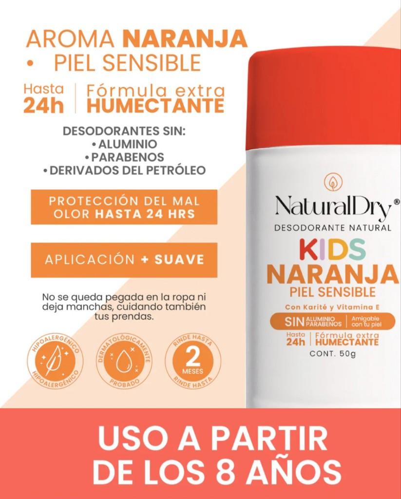 Desodorante natural kids naranja