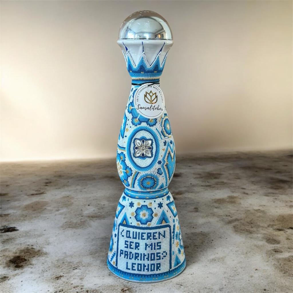Botellas padrinos clase azul