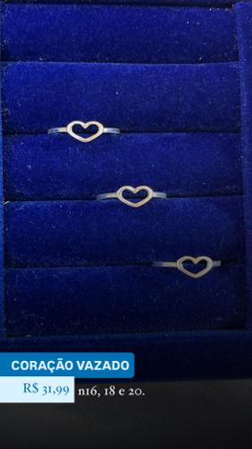ANEL - coração vazado