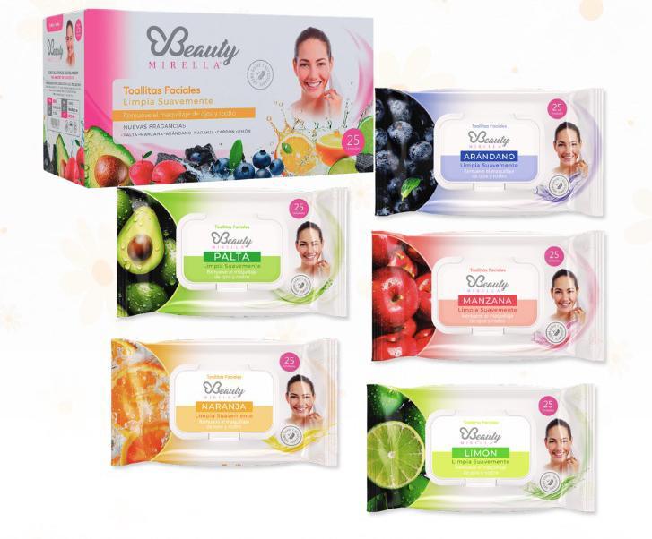  TOALLITA PAÑITO FACIALES 25 UND - BEAUTY MIRELA
