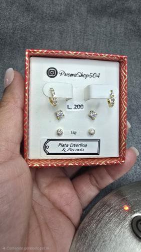 Miniatura 2 de Aretes Estilo Studs & Huggies Plata 925