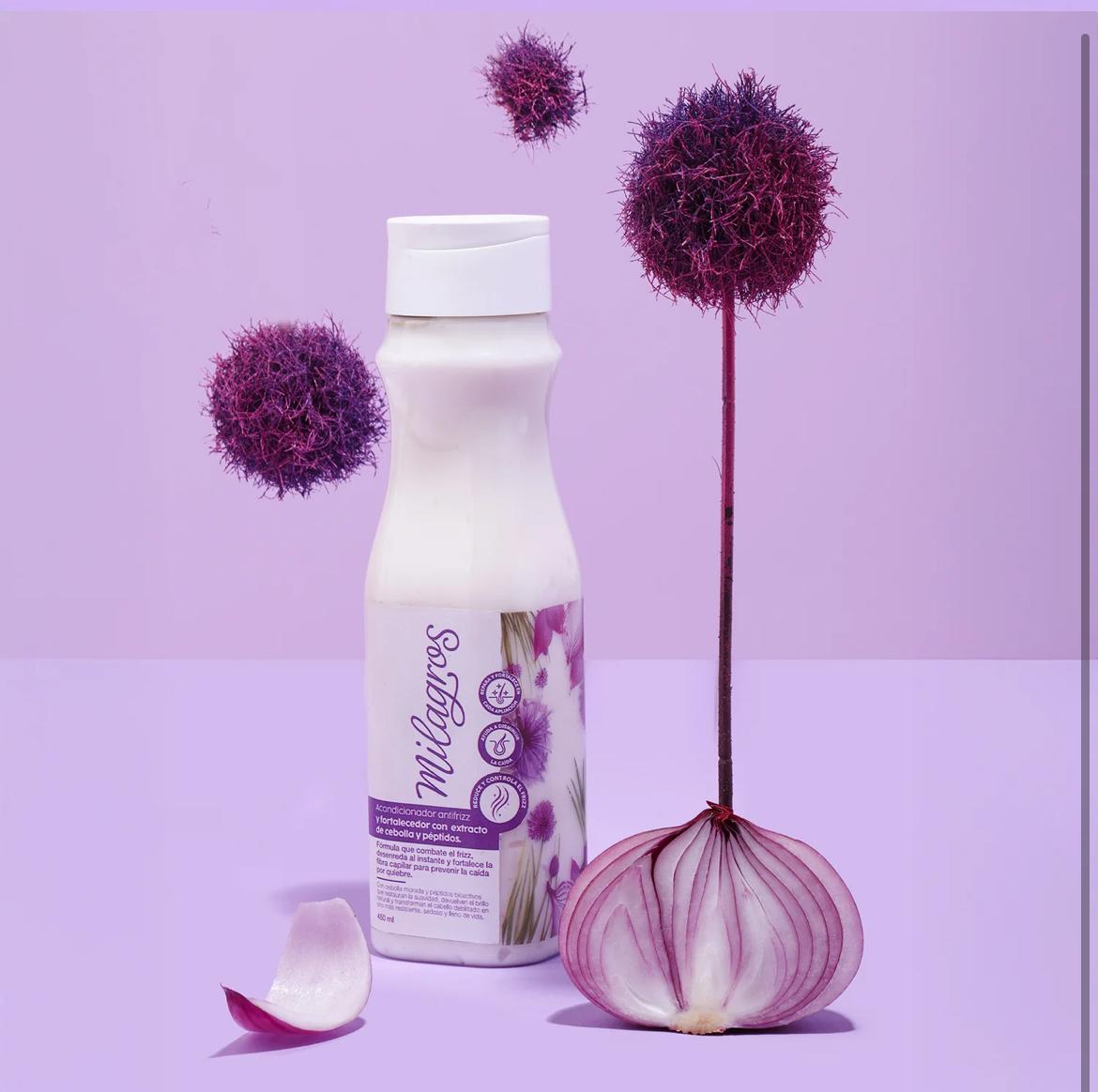 Acondicionador Antifrizz y Fortalecedor Con Extracto de Cebolla y Péptidos