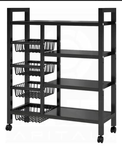 Anaquel de cocina con frutero y estantes