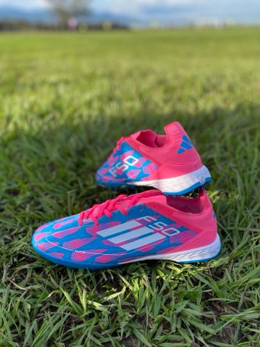 Adidas F50 azul/fucsia
