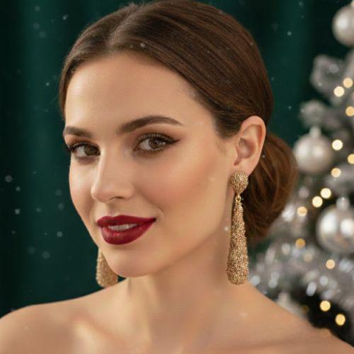 Miniatura 2 de Aretes Chispa Dorada
