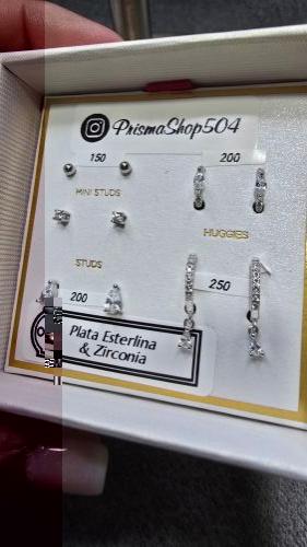 Aretes Plata 925 y Zirconia