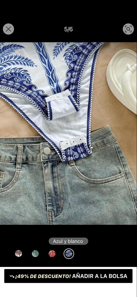 Miniatura 3 de Body estampado con broche abajo en talla S y M