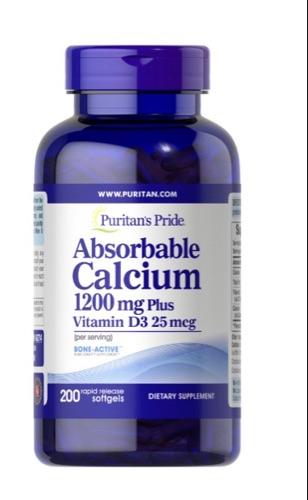 Calcio 1200mg + Vitamina D3 200 softgels