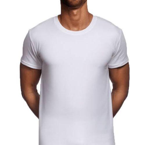 Camiseta blanca cuello redondo poliéster