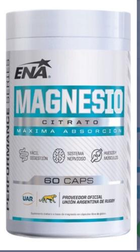 Citrato De Magnesio Ena Sport En Cápsulas 60 Caps Sabor Sin Sabor