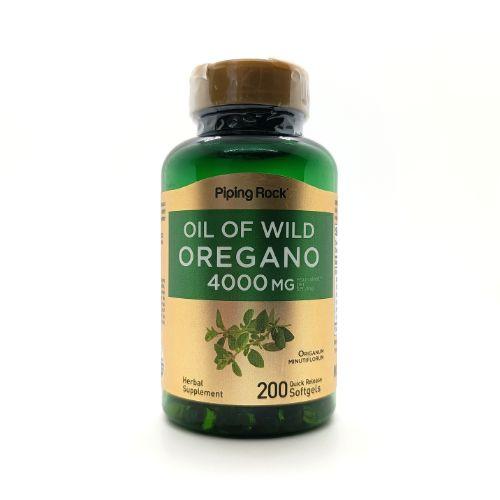 Aceite de Orégano PipingRock 4.000mg 200 cápsulas blandas