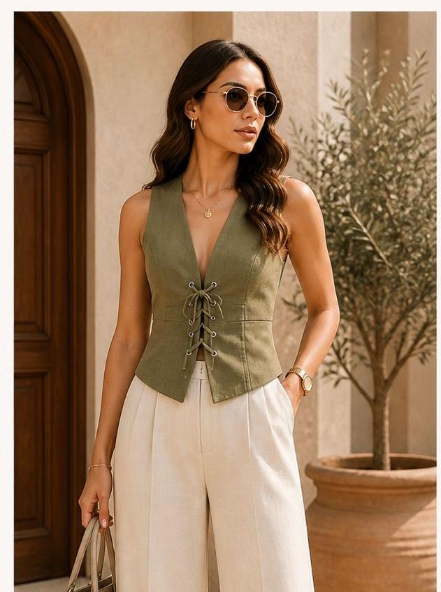 Blusa con cinta enfrente