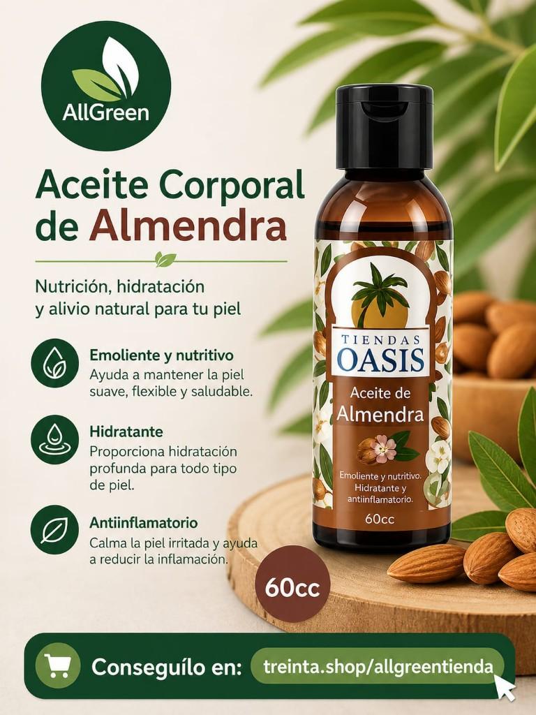 Aceite corporal de almendras x60cc