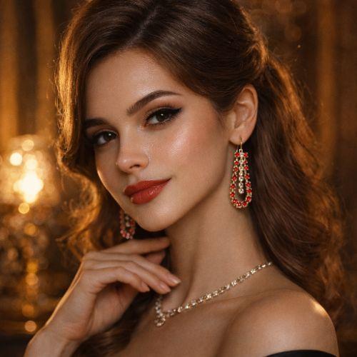 Miniatura 2 de Aretes estilo chandelier strass