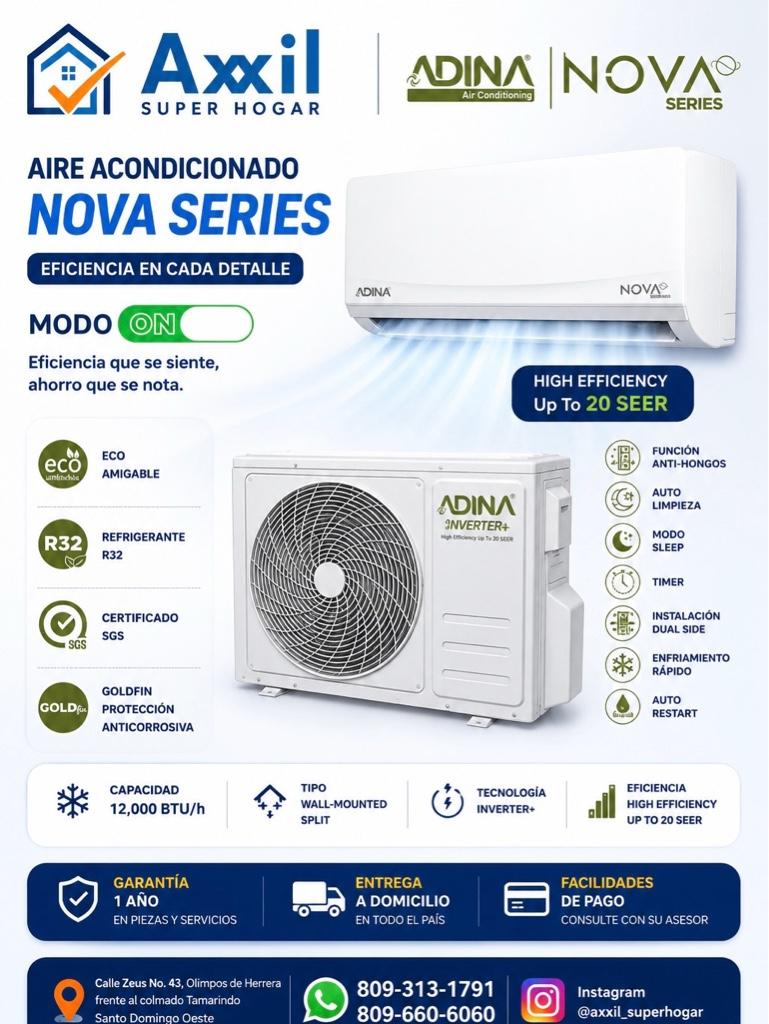 Acondicionador de Aire Adina eficiencia 20