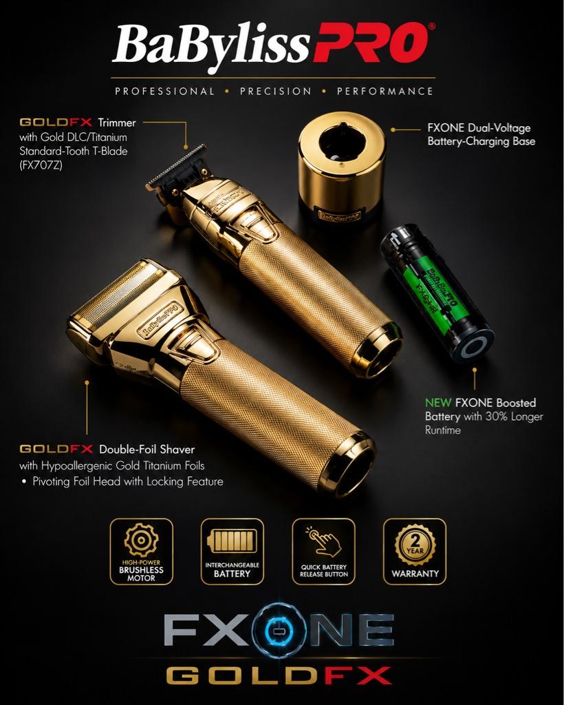 Miniatura 3 de 8. BaBylissPRO FXONE Shaver & Trimmer Set GOLD | FX1FSTGTO (BATTERY INCLUDED)