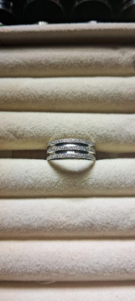 Miniatura 2 de Anillo de Acero Inoxidable (Brillo con Dos Líneas)