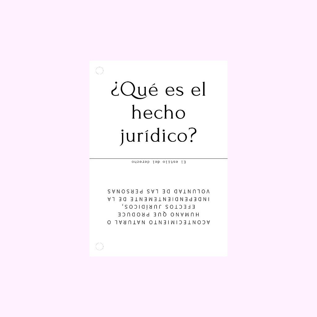 Flashcards de hecho jurídico