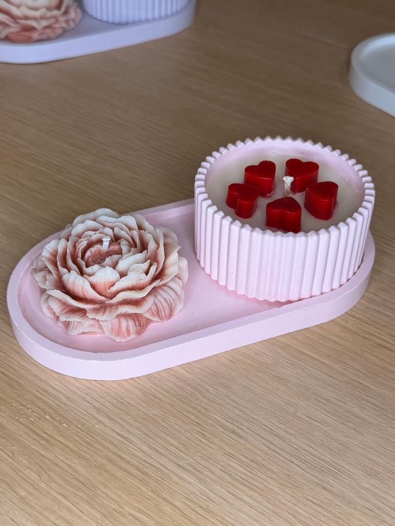 Miniatura 2 de Bandeja decorativa con vela aromática
