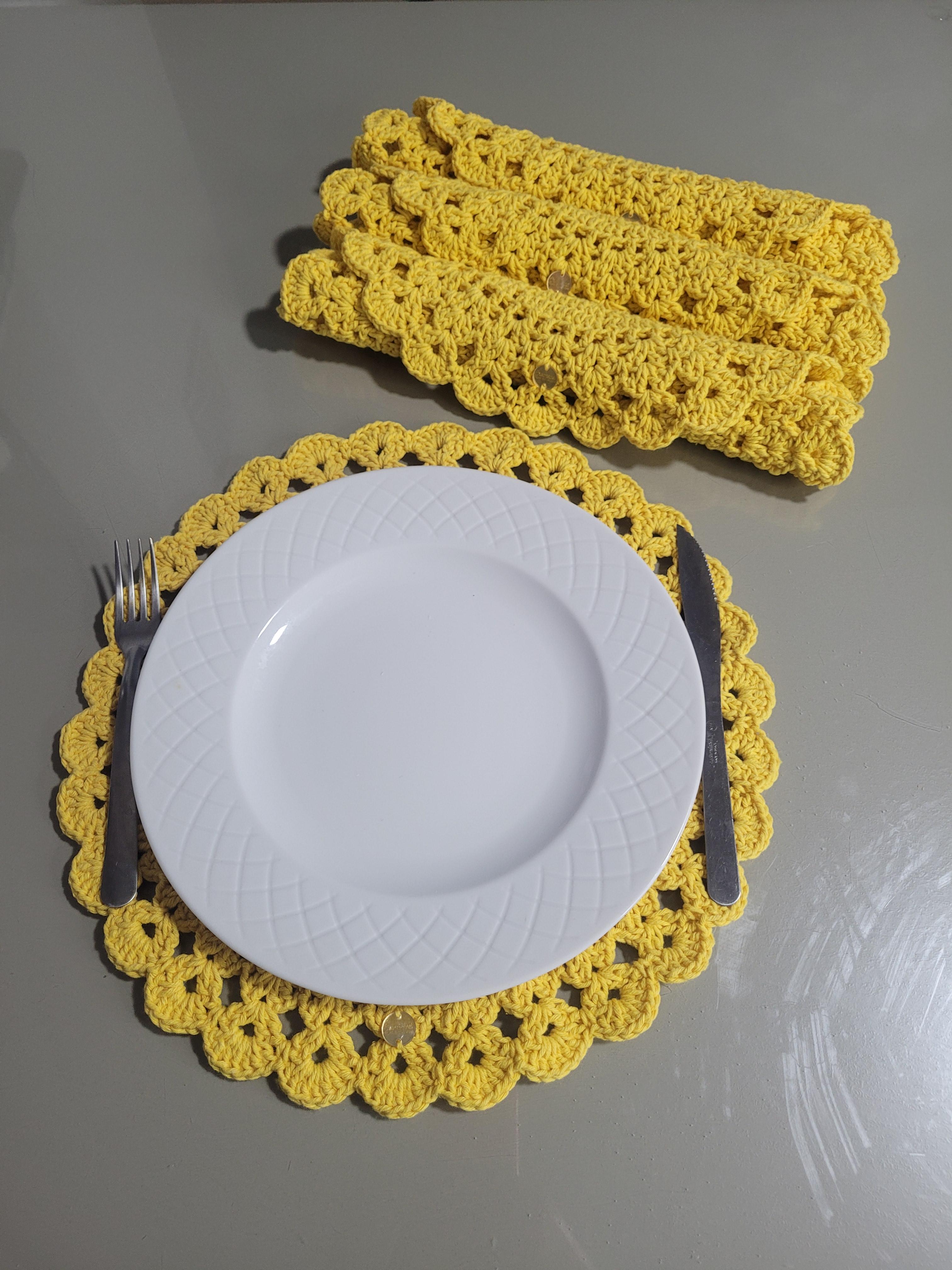 Miniatura 2 de Sousplat redondo - amarelo ouro