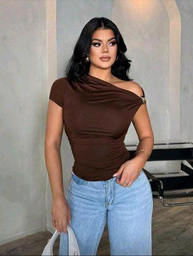 Blusa Broche Shein Cafe