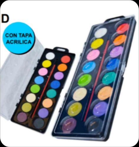 ACUARELA - ESTUCHE X 16 COLORES C/PINCEL
