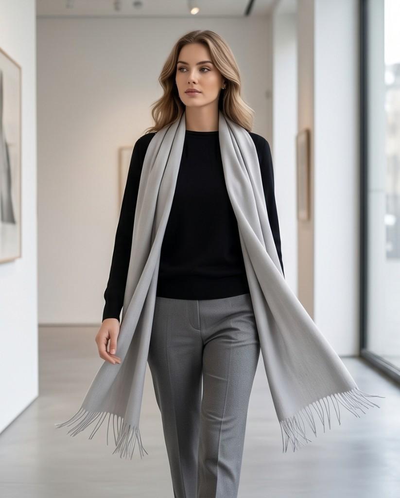 #13 PASHMINA gris claro