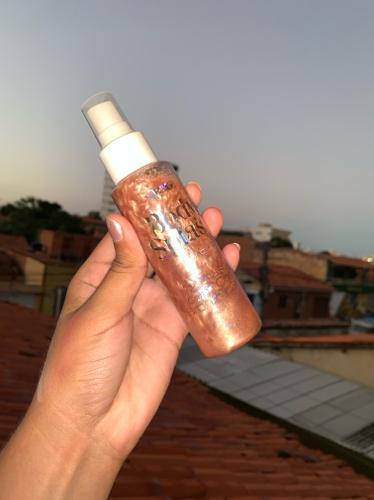 Body splash damasco com brilho