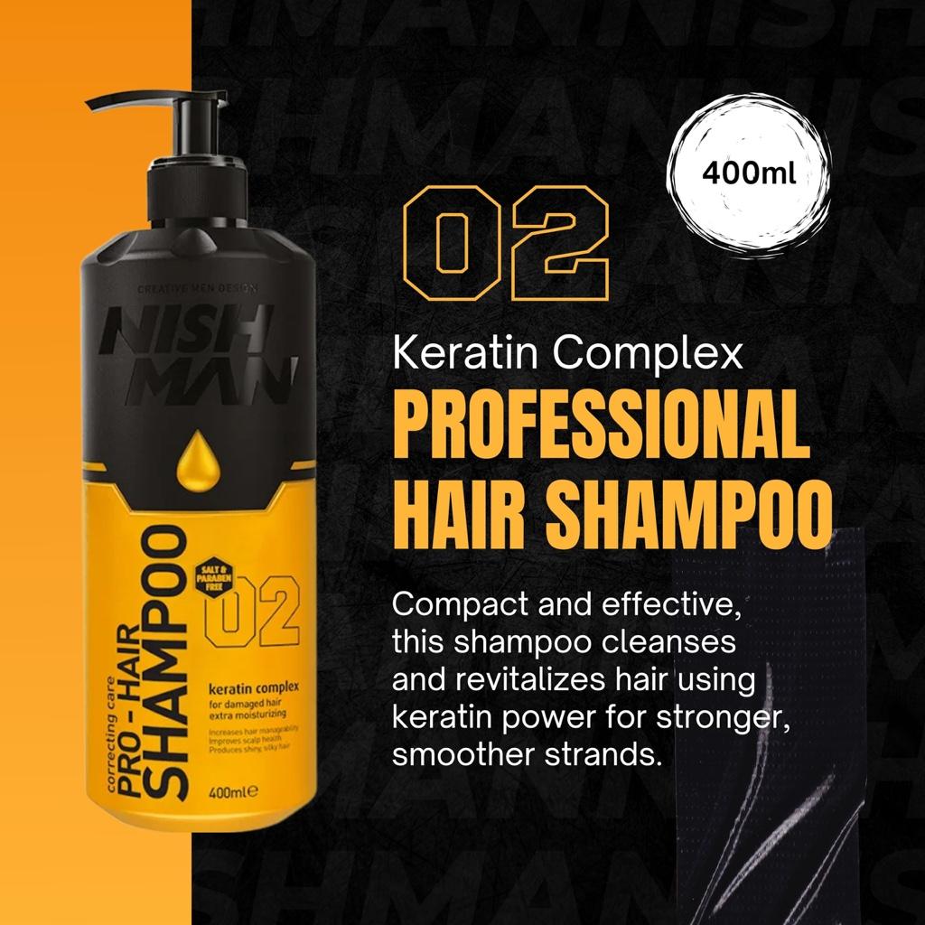 Miniatura 2 de 400ml Nishman Shampoo. Clean Scalp & Fresh Finish (NishMan)