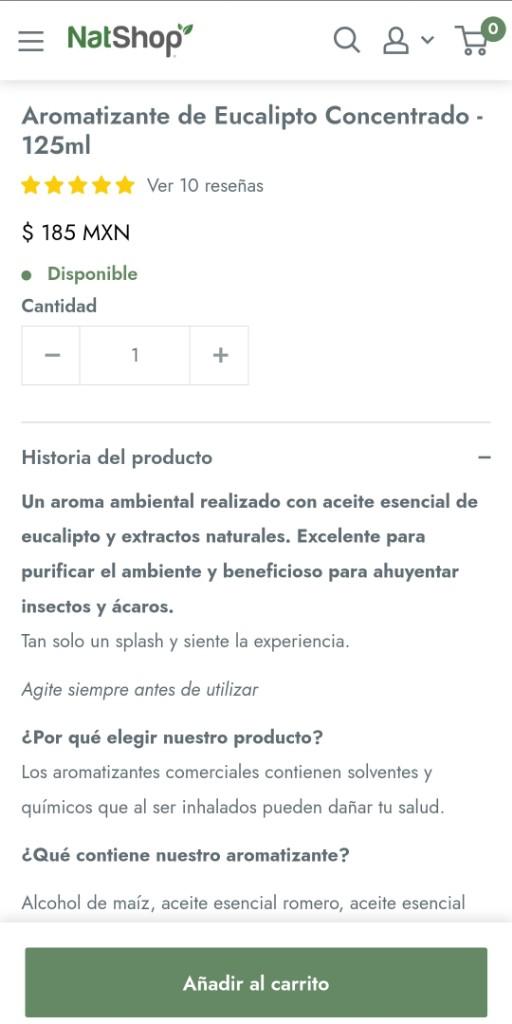 Miniatura 3 de Aromatizante Eucalipto 125ml
