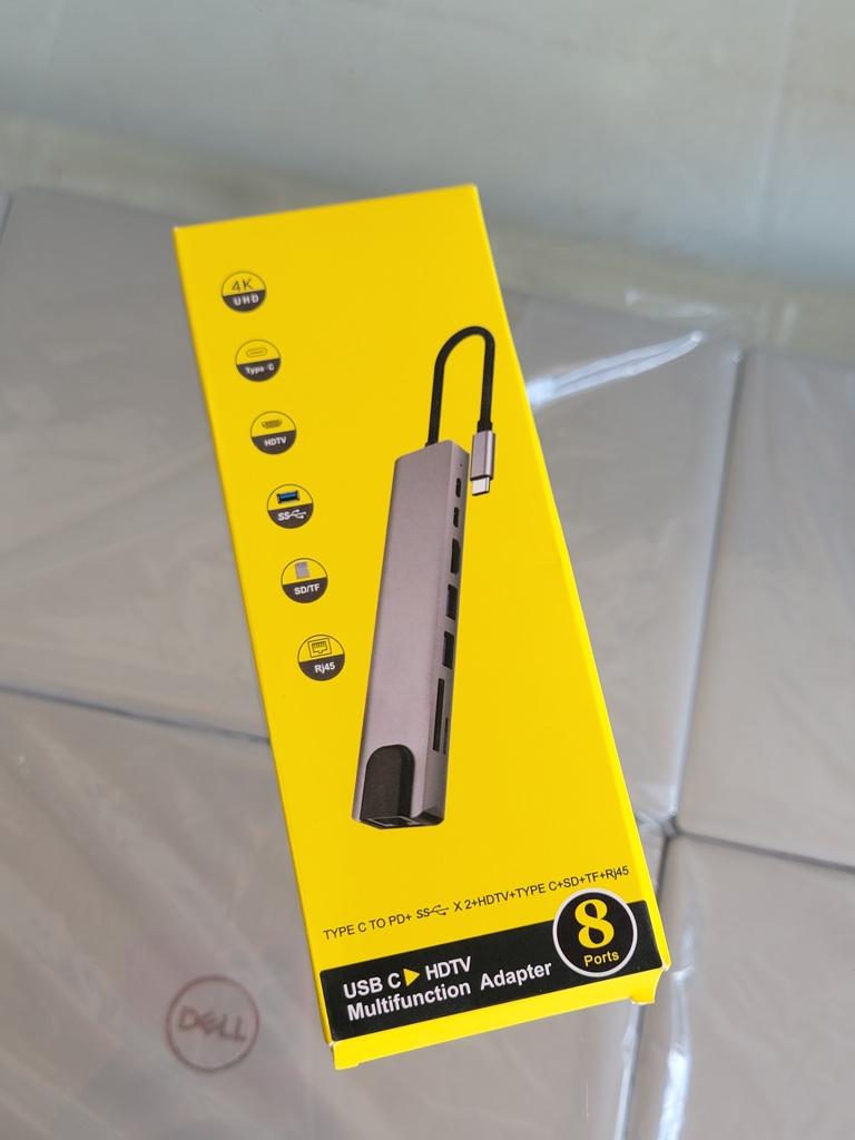 Adaptador USB-C a HDTV 8 en 1