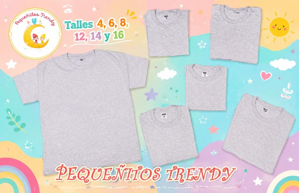 Remeras colegiales, mangas cortas, de algodón