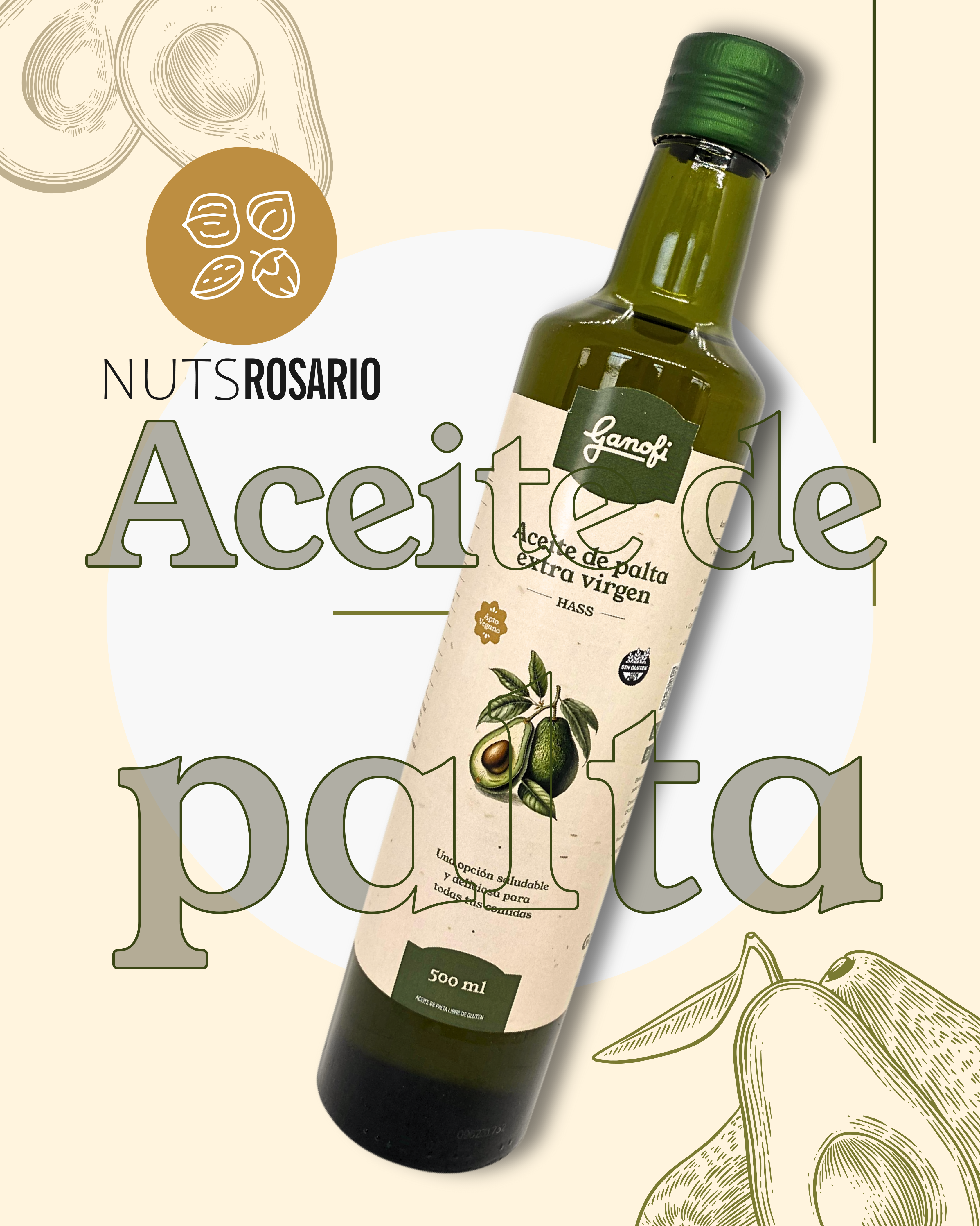 Aceite de palta extra virgen x500cc