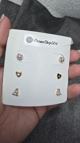 Miniatura 2 de Aretes Estilo Studs (Dorado)
