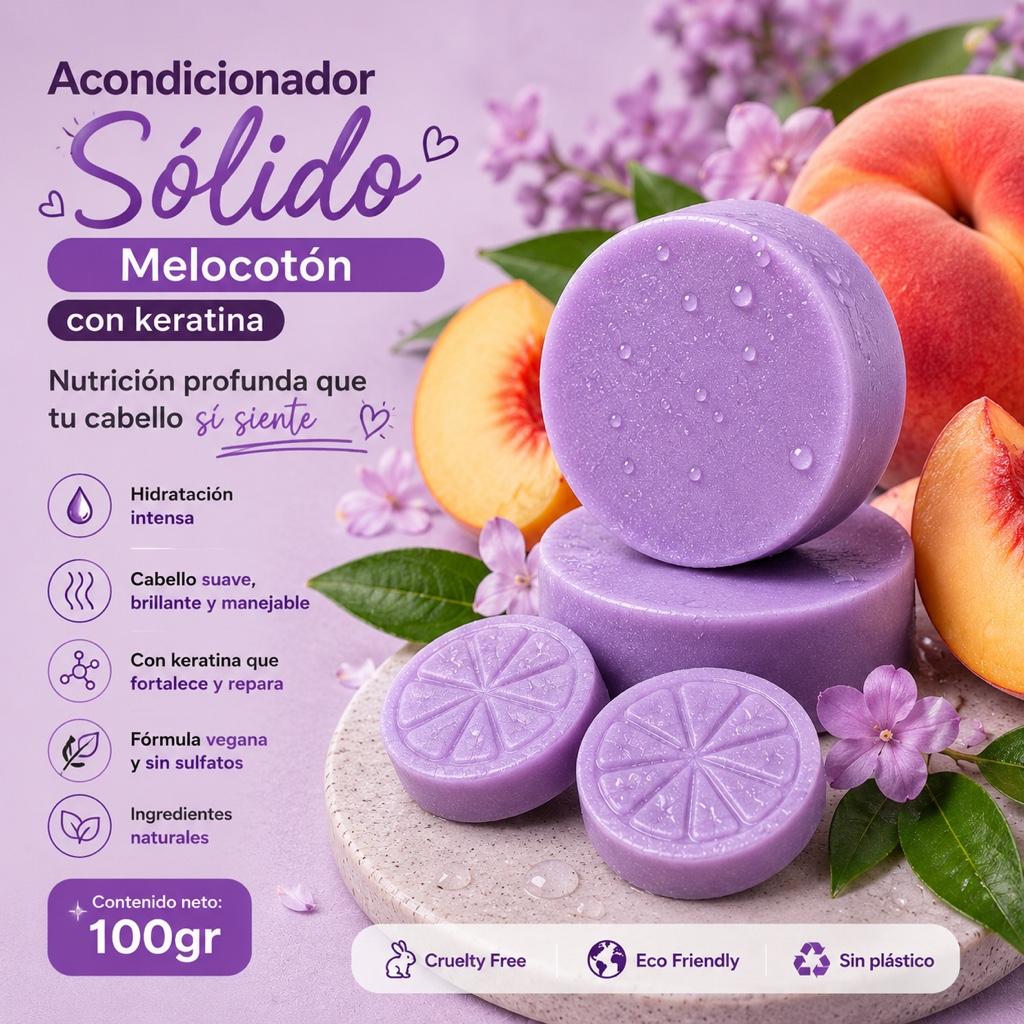 Acondicionador sólido melocotón 100gr