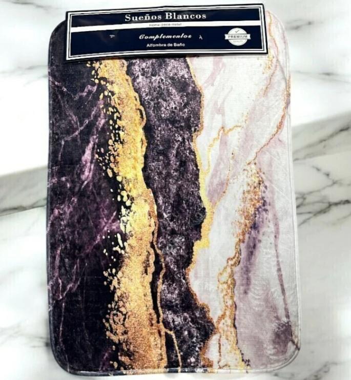 Alfombra símil marmol