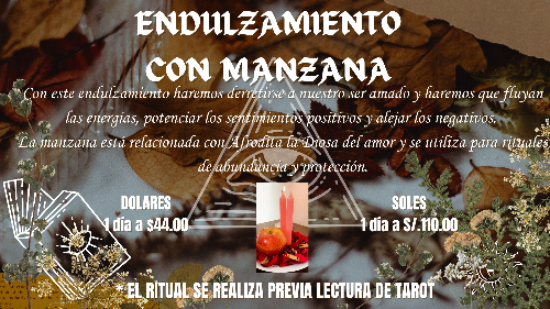 RITUAL DE ENDULZAMIENTO CON MANZANA