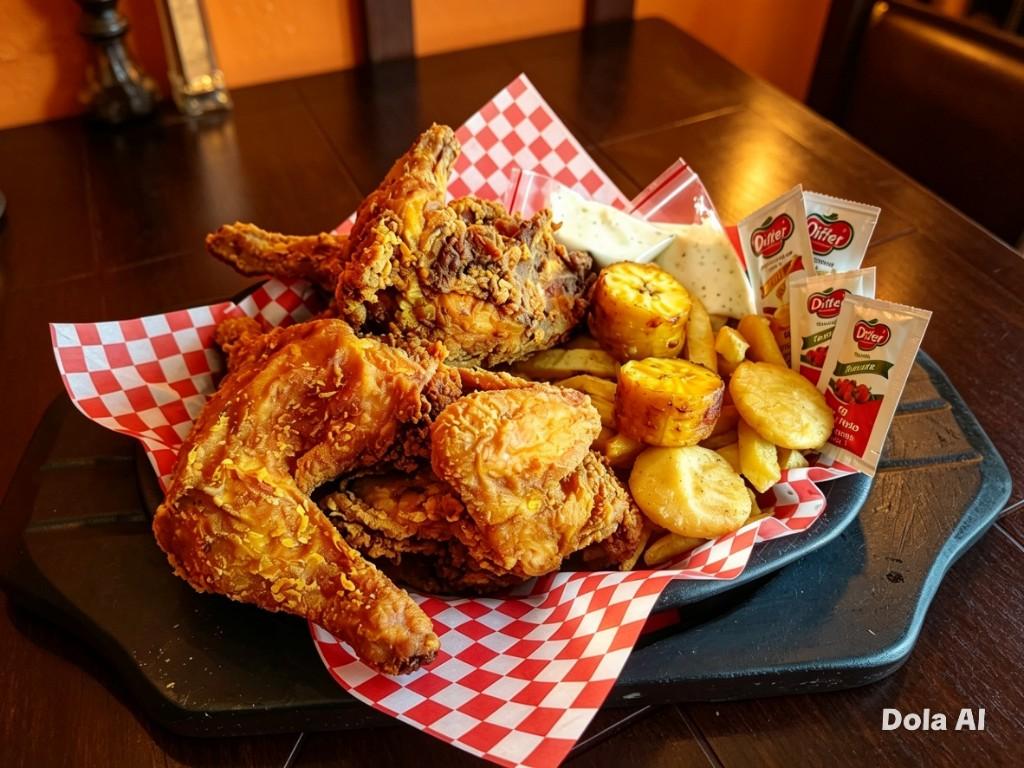 1/4 pollo Broster+sopa+Papa Francesa+Arepita