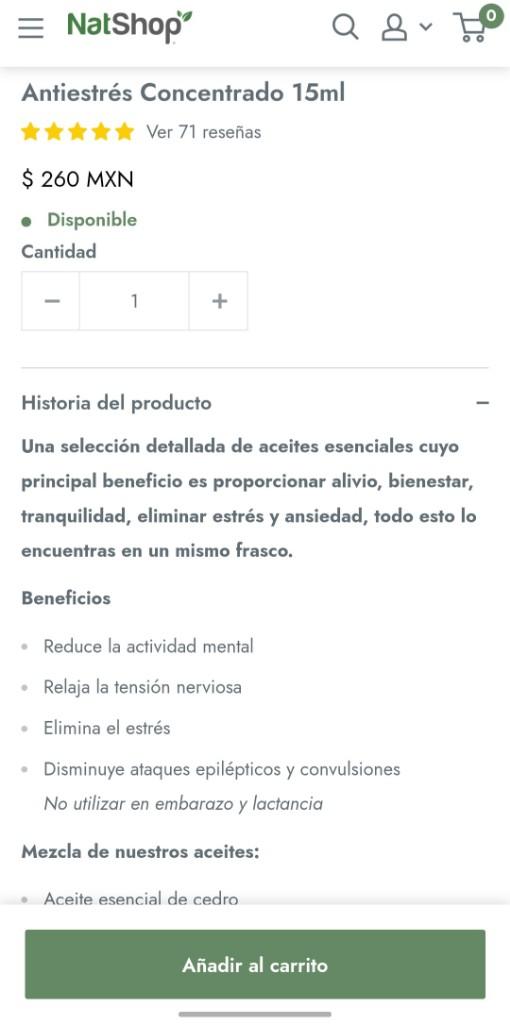Miniatura 3 de Antiestres15ml. GradoTerapéutico NatShop