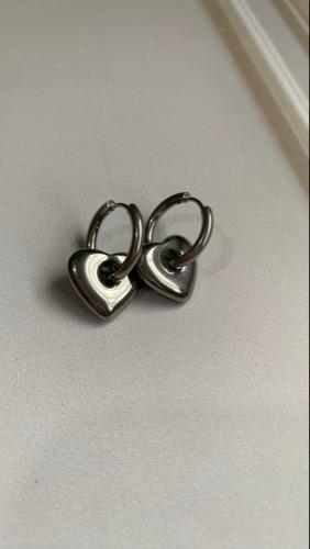 Argollas corazón silver