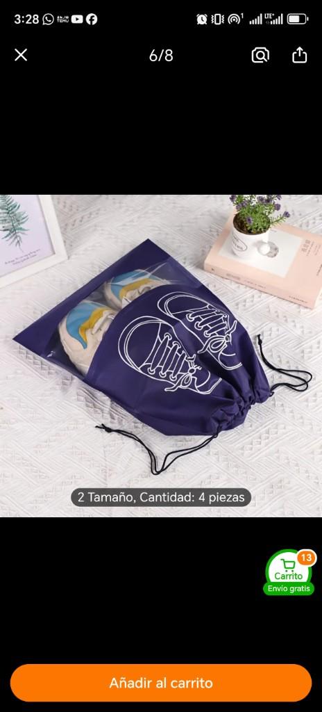 Miniatura 2 de 2x$5 Bolsas para guardar zapatos. Antiolores fácil de llevar con ventana