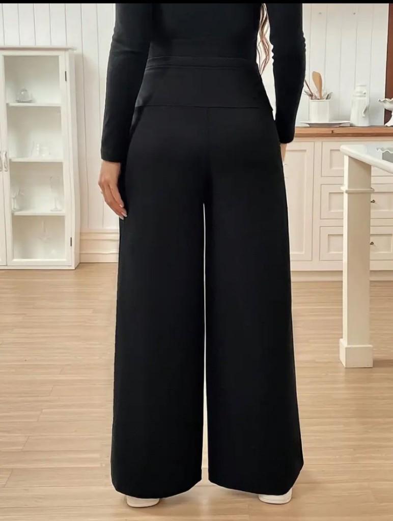 Miniatura 2 de A094 pantalón pierna ancha color negro para embarazo