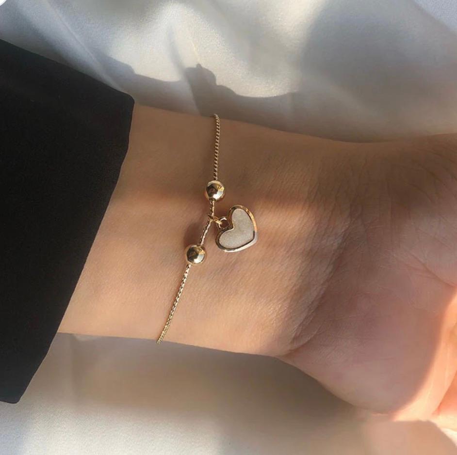 Ajustable cola de rata charm corazon