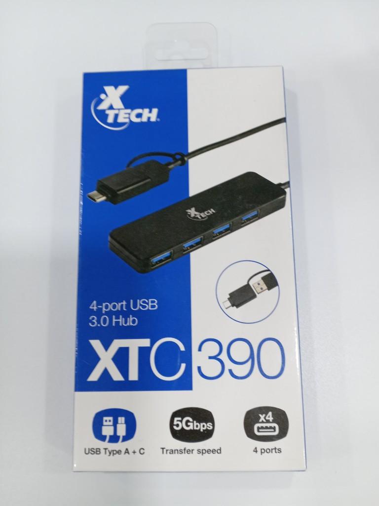 ADAPTADOR XTECH 4 PORT USB _C 3.0