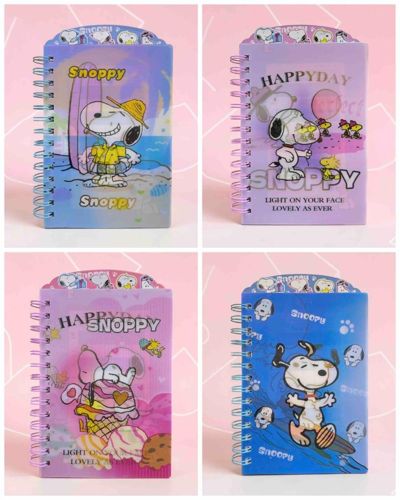 Agenda con separadores de snoopy