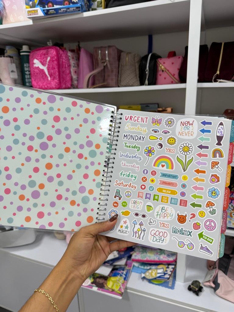 Miniatura 2 de Agenda 2025-2026 azul con print de flores