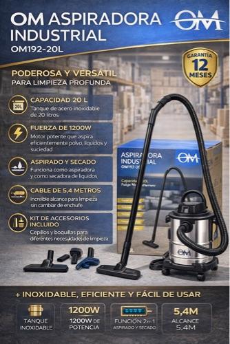 Miniatura 2 de Aspiradora Industrial OM OM192-20L